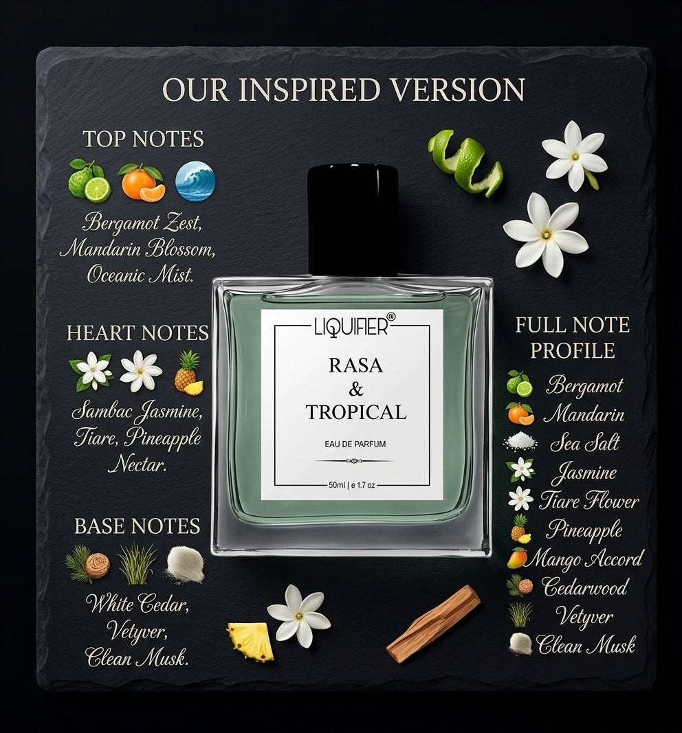 Rasa & Tropical - Inspired Perfume | LiquifierPerfume